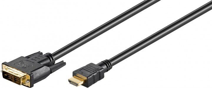 Wentronic, DVI-D/HDMI, 3m kaina ir informacija | Kabeliai ir laidai | pigu.lt