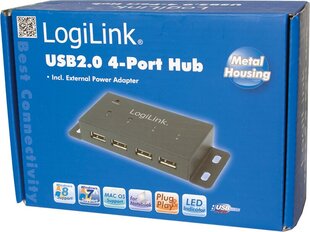 LogiLink UA0141A цена и информация | Адаптеры, USB-разветвители | pigu.lt