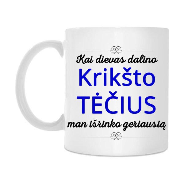 Puodelis "Geriausias Krikšto Tėtis" kaina ir informacija | Originalūs puodeliai | pigu.lt