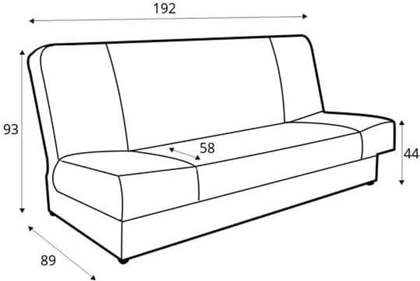 Sofa Ania 3K, ruda kaina ir informacija | Sofos | pigu.lt