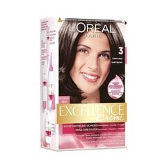 Ilgalaikiai plaukų dažai su trejopa apsauga L'Oreal Paris Excellence Creme 172 ml, Dark Brown kaina ir informacija | L'Oréal Paris Plaukų priežiūrai | pigu.lt