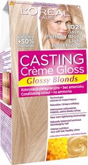 Plaukų dažai L'Oreal Paris Casting Creme Gloss, 1021 Pearl Blonde kaina ir informacija | Plaukų dažai | pigu.lt