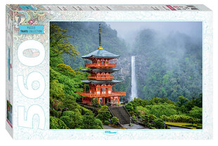 Пазл Step Puzzle 560 &quot;Seiganto-ji храм у водопада Nachi&quot; цена и информация | Пазлы | pigu.lt