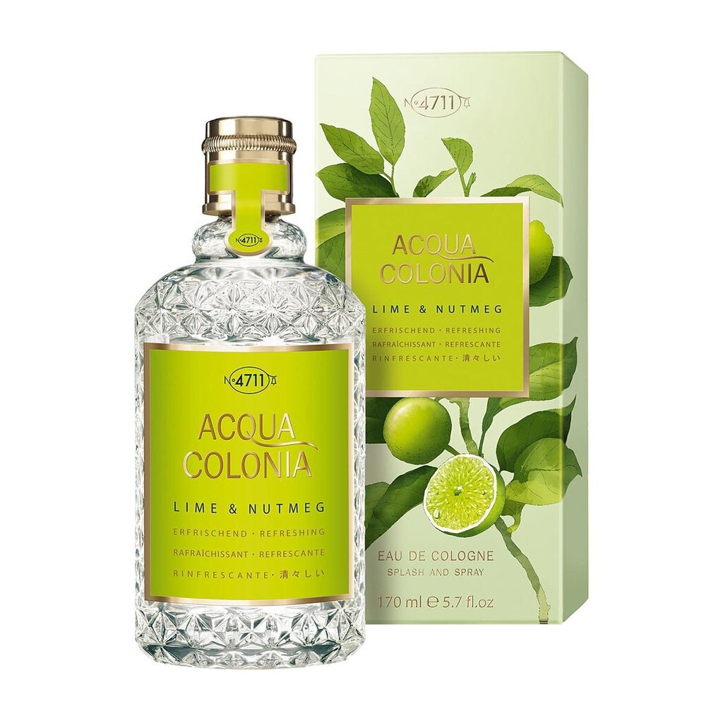 Odekolonas 4711 Acqua Colonia Lime & Nutmeg EDC moterims/vyrams, 170ml kaina ir informacija | Kvepalai moterims | pigu.lt