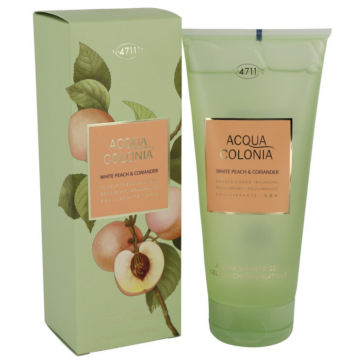 Kreminė dušo želė 4711 Acqua Colonia White Peach & Coriander, 200 ml цена и информация | Dušo želė, aliejai | pigu.lt