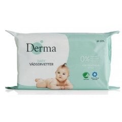 Drėgnos servetėlės kūdikiams Derma Eco 64 vnt kaina ir informacija | Kosmetika vaikams ir mamoms | pigu.lt