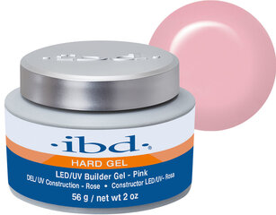 Nagų gelis IBD Hard Builder Gel LED/UV, Pink, 56 g kaina ir informacija | Manikiūro, pedikiūro priemonės | pigu.lt