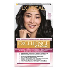 Стойкая краска L'Oréal Paris Excellence CRÈME 100 цена и информация | Краска для волос | pigu.lt