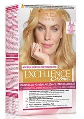 Ilgalaikiai plaukų dažai su trejopa apsauga L'Oreal Paris Excellence Creme 172 ml, Extra Bright Golden Blonde kaina ir informacija | Plaukų dažai | pigu.lt