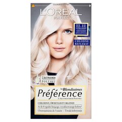 Ilgalaikiai plaukų dažai L'Oreal Paris Preference, 11.11 Ultra Light kaina ir informacija | Plaukų dažai | pigu.lt