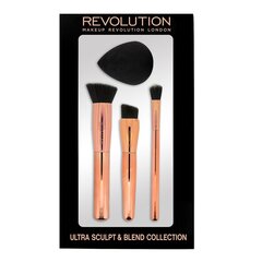 Makiažo šepetėlių rinkinys Makeup Revolution London Ultra Sculpt & Blend Collection kaina ir informacija | Makiažo šepetėliai, kempinėlės | pigu.lt