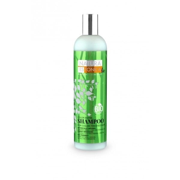 Spindesį suteikiantis šampūnas dažytiems plaukams Natura Estonica Bio, 400 ml kaina ir informacija | Šampūnai | pigu.lt