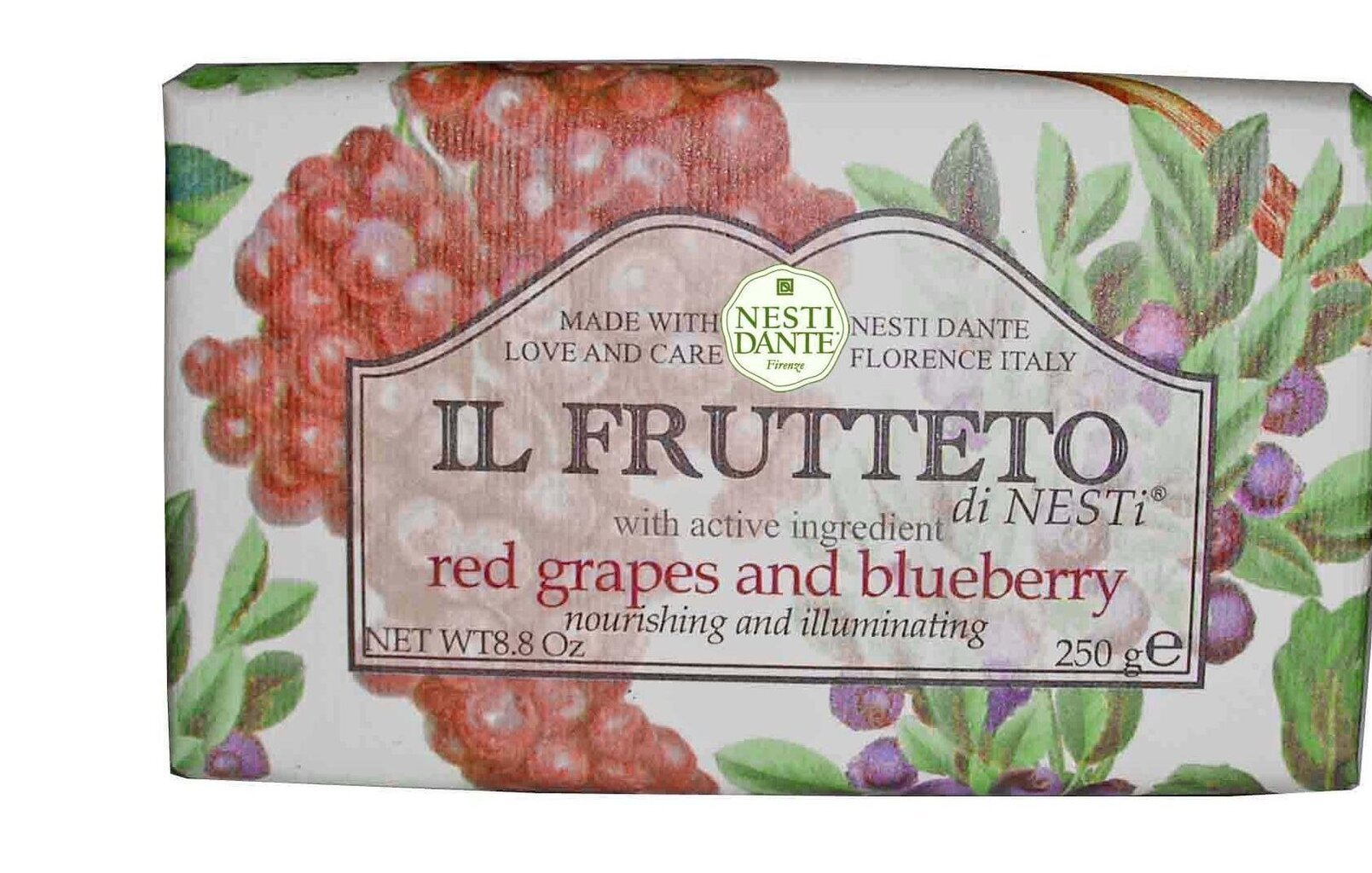 Muilas Nesti Dante Il Frutteto Red Grapes And Blueberry, 250 g цена и информация | Muilai | pigu.lt
