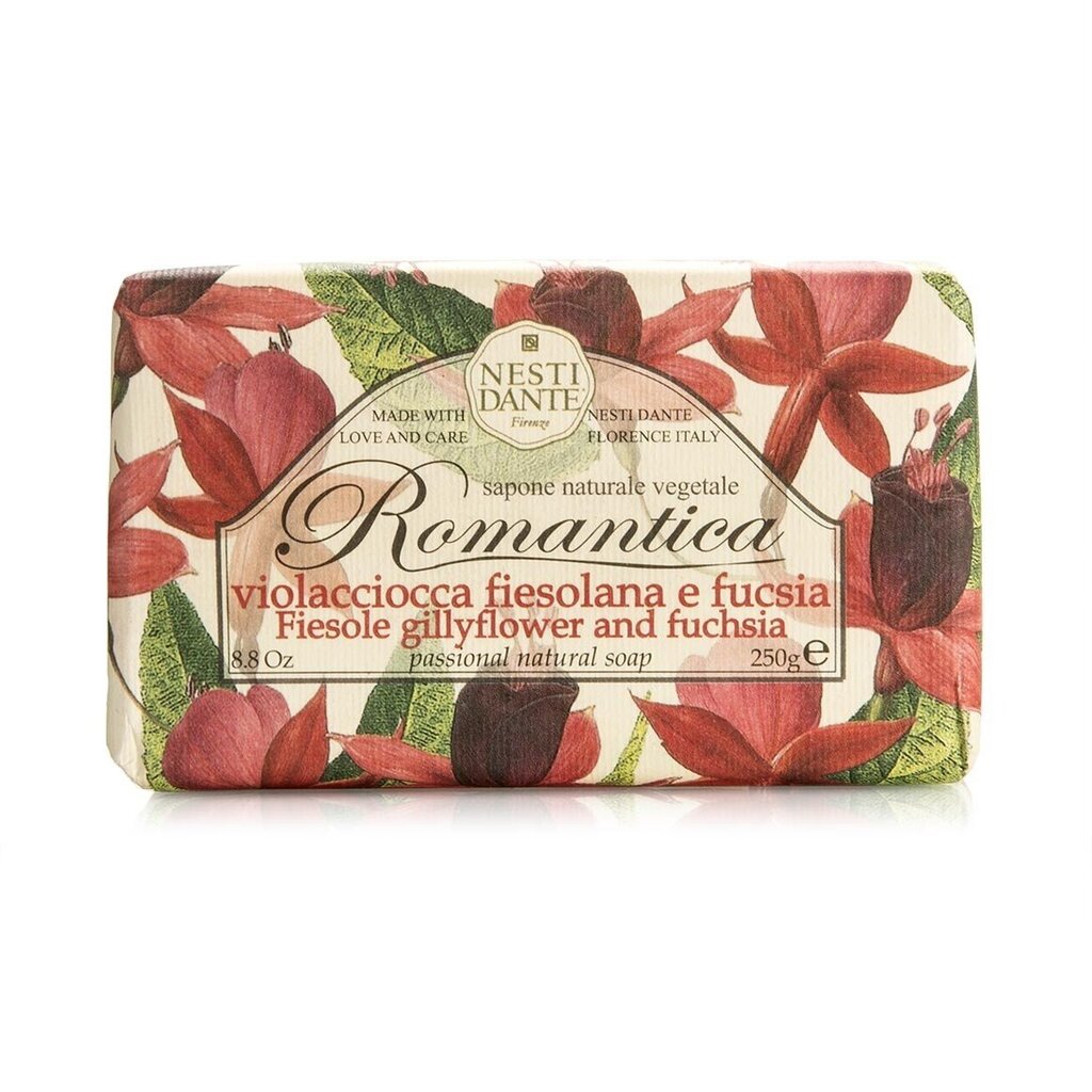 Natūralus muilas Nesti Dante Romantica Fiesole Gillyflower And Fuchsia, 250 g цена и информация | Muilai | pigu.lt