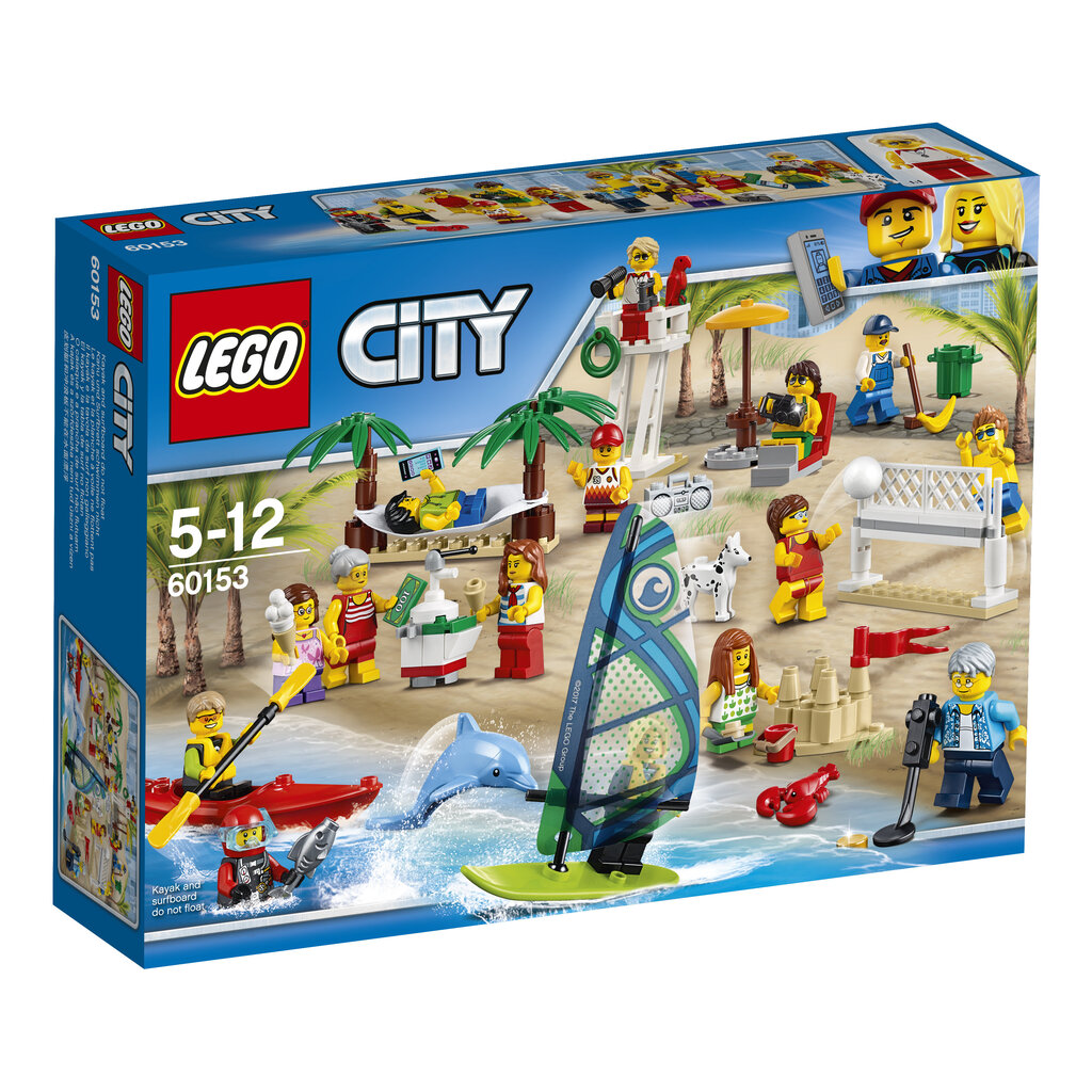 60153 LEGO® City Žmonių rinkinys – pramogos paplūdimyje цена и информация | Konstruktoriai ir kaladėlės | pigu.lt