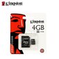 Kingston microSDHC 4GB, 4-tos klasės + SD adapteris цена и информация | Atminties kortelės telefonams | pigu.lt