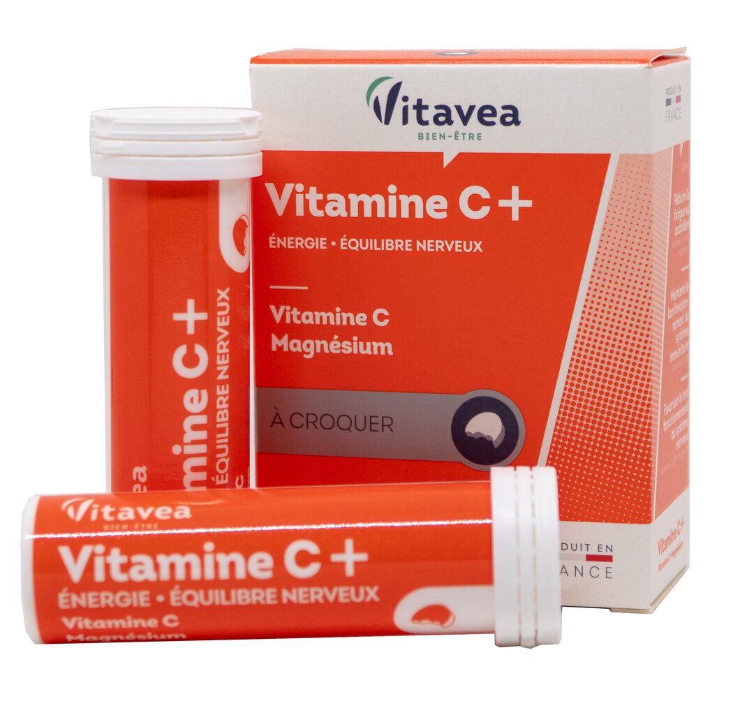 Maisto papildas Vitavea Vitaminas C, magnis, vitaminas B6, 24 kramtomos tabletės kaina ir informacija | Vitaminai, maisto papildai, preparatai gerai savijautai | pigu.lt