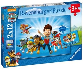 Dėlionė Ravensburger Paw Patrol (Šunyčiai Patruliai) 2x12 d. kaina ir informacija | Dėlionės (puzzle) | pigu.lt