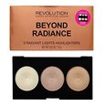 Spindesį suteikiančių priemonių paletė Makeup Revolution London Beyond Radiance, 15 g