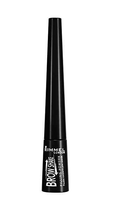 Antakių pudra Rimmel Brow Shake 2.5 g, Nr.004 Black цена и информация | Antakių dažai, pieštukai | pigu.lt