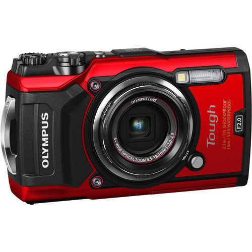 Olympus Tough TG-5, Raudona цена и информация | Skaitmeniniai fotoaparatai | pigu.lt