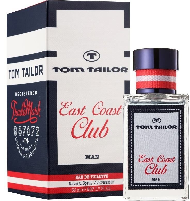 Tualetinis vanduo vyrams Tom Tailor East Coast Club Man EDT 50 ml M kaina ir informacija | Kvepalai vyrams | pigu.lt