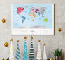 Nutrinamas kelionių žemėlapis Travel Map World Silver kaina ir informacija | Žemėlapiai | pigu.lt