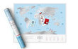 Nutrinamas kelionių žemėlapis Travel Map World Silver kaina ir informacija | Žemėlapiai | pigu.lt