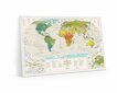Nutrinamas kelionių žemėlapis Travel Map World Geograghy kaina ir informacija | Žemėlapiai | pigu.lt