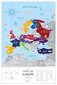 Nutrinamas kelionių žemėlapis Travel Map Silver Europe kaina ir informacija | Žemėlapiai | pigu.lt