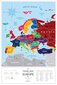 Nutrinamas kelionių žemėlapis Travel Map Silver Europe kaina ir informacija | Žemėlapiai | pigu.lt