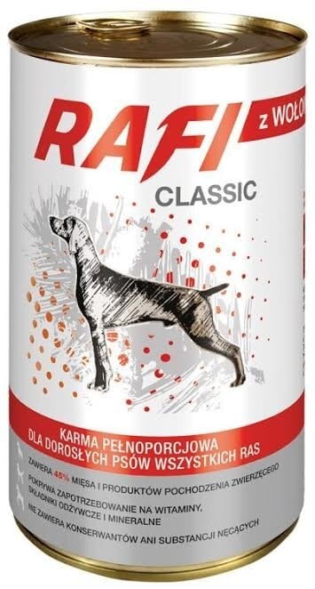 Rafi Classic su jautiena padaže​, 1,25 kg kaina ir informacija | Konservai šunims | pigu.lt