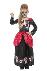 Vaikiška skeletės suknelė Day of the Dead, 2 dalių kaina ir informacija | Karnavaliniai kostiumai | pigu.lt