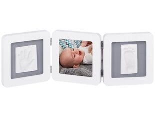 Trigubas kvadratinis nuotraukos rėmelis su įspaudu Baby Art, white kaina ir informacija | Antspaudai kūdikiams | pigu.lt