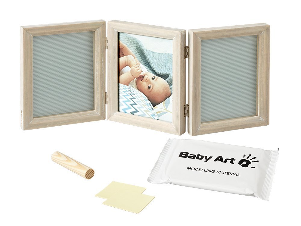 Trigubas stačiakampis nuotraukos rėmelis su įspaudu Baby Art, stormy цена и информация | Antspaudai kūdikiams | pigu.lt