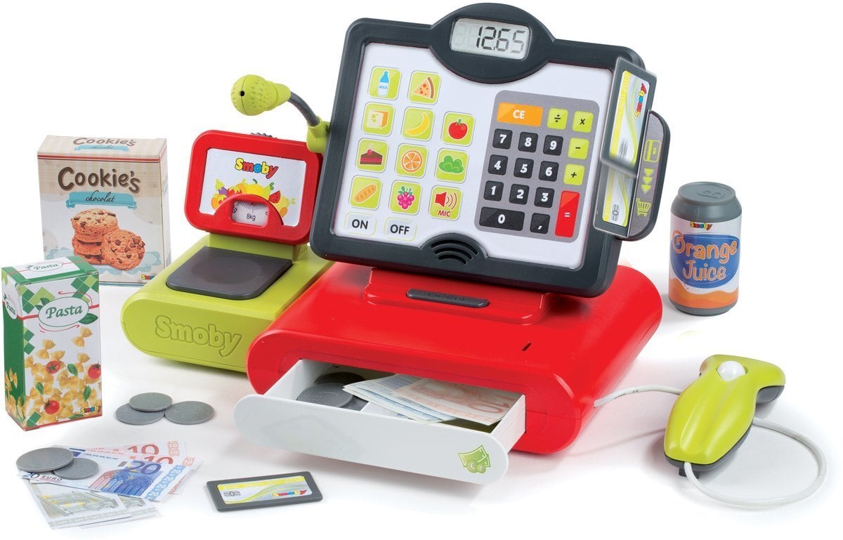 Žaislinis kasos aparatas su priedais Simba Smoby цена и информация | Žaislai mergaitėms | pigu.lt