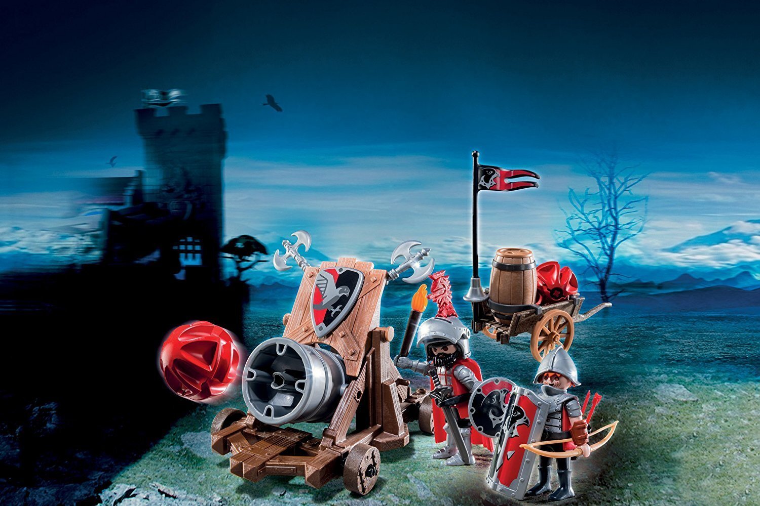 6038 PLAYMOBIL® Knights, Vanago riteriai su patranka kaina ir informacija | Konstruktoriai ir kaladėlės | pigu.lt