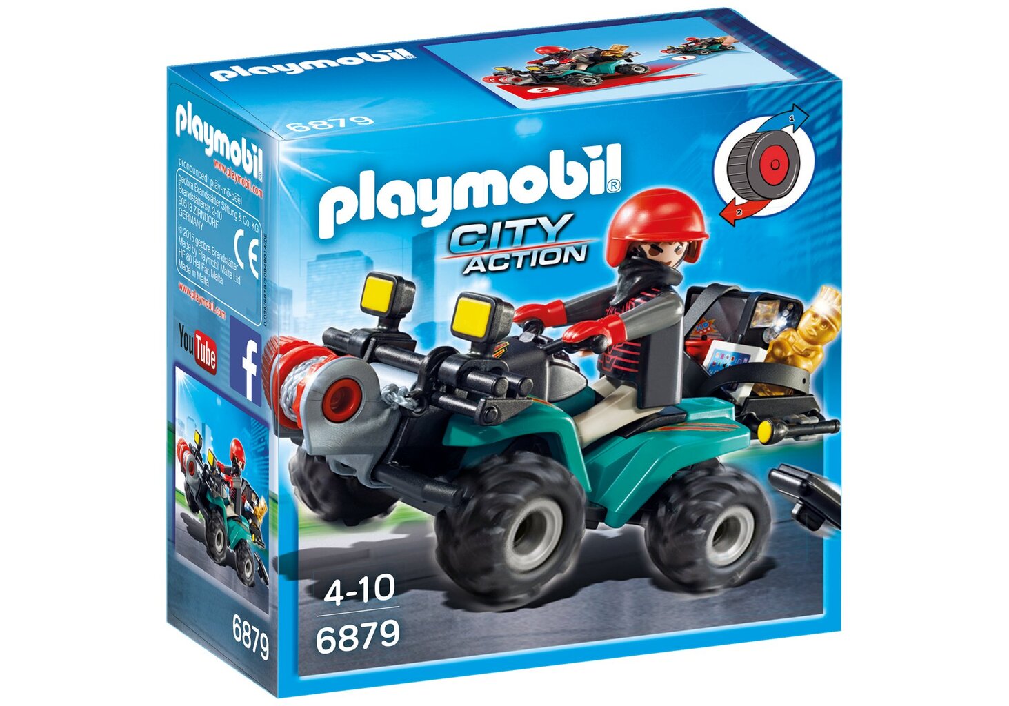 6879 PLAYMOBIL® City Action Keturratis ir vairuotojas цена и информация | Konstruktoriai ir kaladėlės | pigu.lt