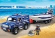 5187 PLAYMOBIL® Policijos sunkvežimis su greitaeigiu kateriu kaina ir informacija | Konstruktoriai ir kaladėlės | pigu.lt