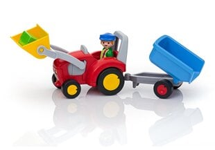 Конструктор 6964 PLAYMOBIL® 1.2.3, Tractor with Trailer цена и информация | Конструкторы и кубики | pigu.lt