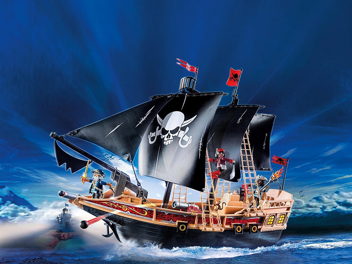 6678 PLAYMOBIL® Pirates, Didysis piratų laivas цена и информация | Konstruktoriai ir kaladėlės | pigu.lt