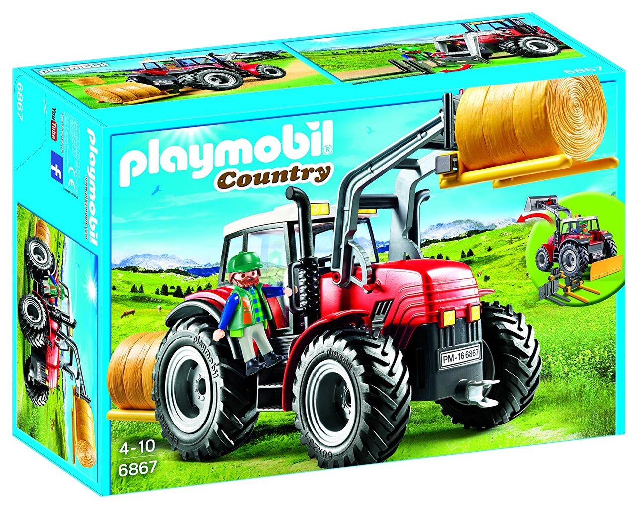 6867 PLAYMOBIL® Country, Traktorius su pritvirtinamu kranu kaina ir informacija | Konstruktoriai ir kaladėlės | pigu.lt