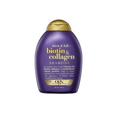 Drėkinamasis apimtį suteikiantis plaukų šampūnas su biotinu ir kolagenu Organix Thick and Full Biotin Collagen 385 ml kaina ir informacija | Šampūnai | pigu.lt