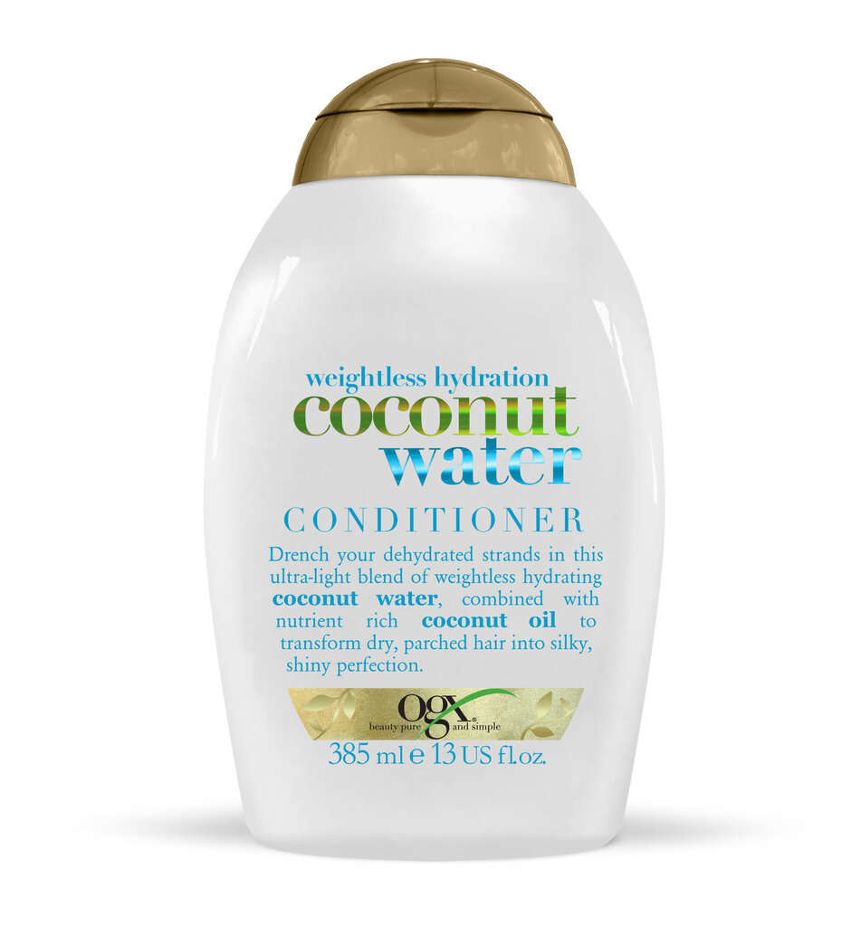 Drėkinamasis plaukų kondicionierius Organix Coconut Water 385 ml kaina ir informacija | Balzamai, kondicionieriai | pigu.lt