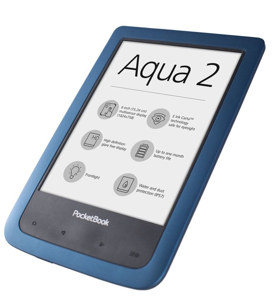 PocketBook Aqua 2, Mėlyna kaina ir informacija | Elektroninių knygų skaityklės | pigu.lt