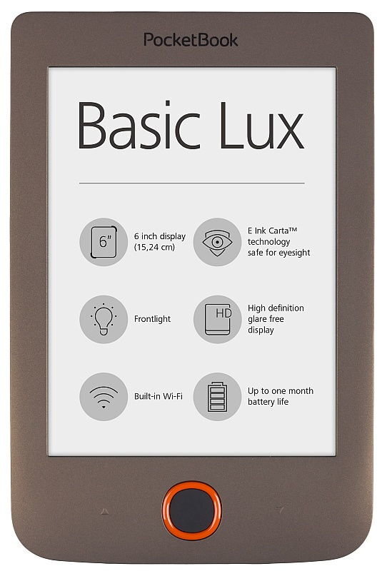 PocketBook Basic Lux, Ruda цена и информация | Elektroninių knygų skaityklės | pigu.lt