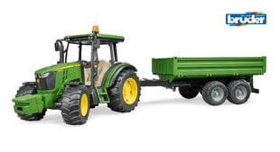 Bruder John Deere 5115M с прицепом цена и информация | Игрушки для мальчиков | pigu.lt