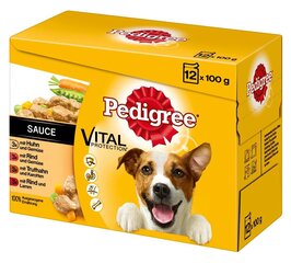 Pedigree консервный набор для собак Vital Protection, 12x100 г цена и информация | Консервы для собак | pigu.lt