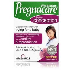 Пищевая добавка Vitabiotics Pregnacare Conception, 30 таблеток цена и информация | Витамины, пищевые добавки, препараты для иммунитета | pigu.lt