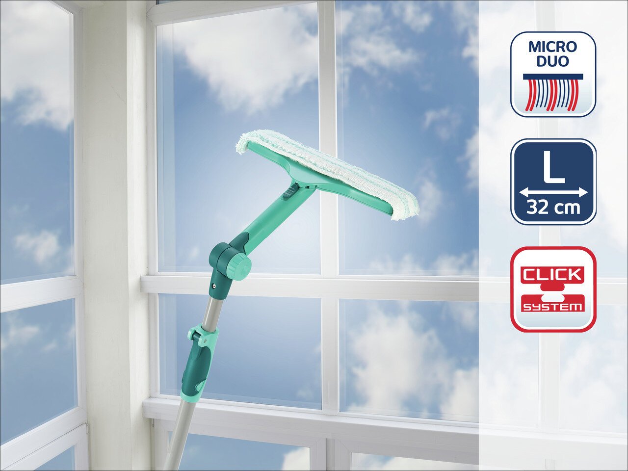 Leifheit šepetys langams Window & Frame Cleaner L цена и информация | Valymo reikmenys ir priedai | pigu.lt